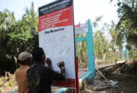 Penyerahan perawatan jembatan gantung di Pekon Tampang Muda, Pematang Sawa, Tanggamus, Minggu 28 September 2025 | Ist.