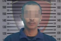 Terasangka Dion setelah ditangkap dan akan dijebloskan ke sel tahanan Polsek Gadingrejo, Selasa 30 September 2025 | Dok. Humas Polres Pringsewu.