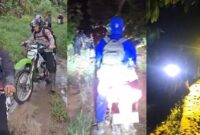 Kolase foto saat rombongan Kapolres Tanggamus berangkat menjelang siang dan tiba pada pukul 20.00 WIB, Jumat 31 Oktober 2025 | Dok. Ist.