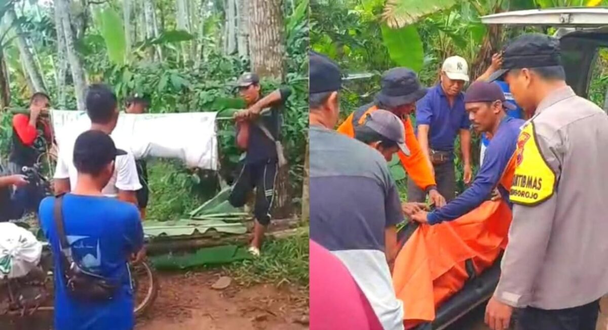 Kolase foto saat salah satu korban berhasil dievakuasi tim gabungan usai ditemukan di bawah jembatan Kaliringin, Kecamatan Singorojo, Kendal, Selasa 4 November 2025 | Dok. BPBD Kendal.