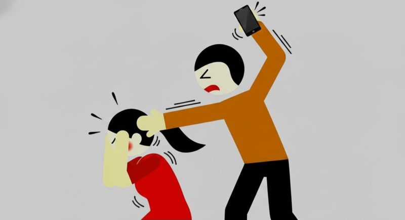 Ilustrasi penganiayaan dan perusakan handphone milik wanita di Lampung Timur oleh kekasihnya warga Metro, Kamis 30 Oktober 2025, malam, lalu | Ilustrasi Media Prioritastv.com.