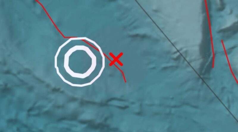 Titik gempa bumi berkekuatan Magnitudo 3.1 yang terjadi pada 123 KM Barat Daya, Tanggamus,  pada Minggu dini hari (9/11/2025) pukul 01:10:28 WIB | Dok. BMKG Lampung