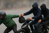 Ilustrasi pembegalan kurir paket di jalan Desa Sekipi, Abung Tinggi, Lampung Utara pada Senin 3 November 2025 | Ilustrasi Media Prioritastv.com.