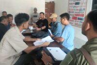 Jelang UKW pada tanggal 15 - 15 mendatang, puluhan wartawan melaksanakan simulasi di Kantor FJI Pringsewu, Senin 10 November 2025 | Samuel/Media Prioritastv.com.