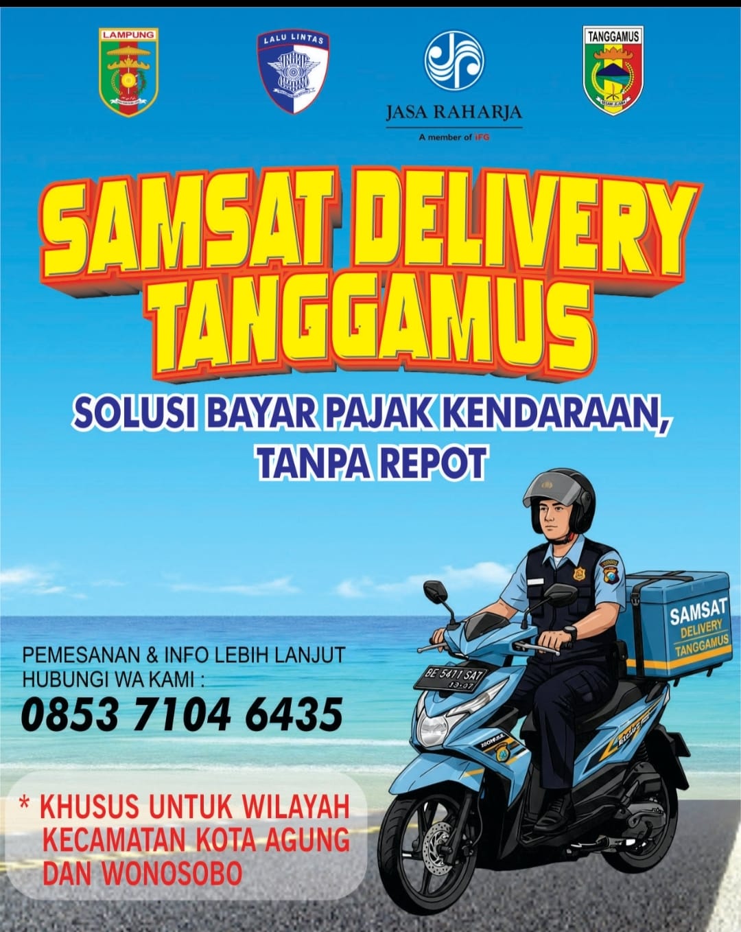 Samsat Delivery Kota Agung Tanggamus.