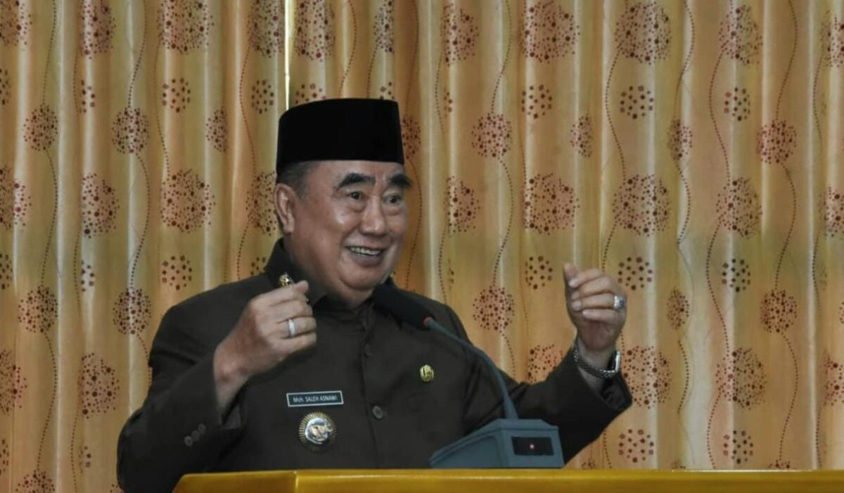 Bupati Tanggamus, H. Moh. Saleh Asnawi saat memberikan penekanan terkait arah kebijakan dalam rangkaian pelantikan Kadis KPTPH dan PUPR di Aula Pemkab setempat, Kamis 13 November 2025 | Herdi/Media Prioritastv.com.