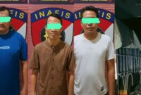 Kolase foto ketiga pelaku yang ditetapkan menjadi tersangka penyalahgunaan BBM Subsidi dan saat mobil truk yang berada di SPBU | ist/Media Prioritastv.com.