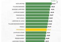 Skor indeks pembangunan literasi masyarakat Lampung tahun 2024 | Dok. BPS Provinsi Lampung.