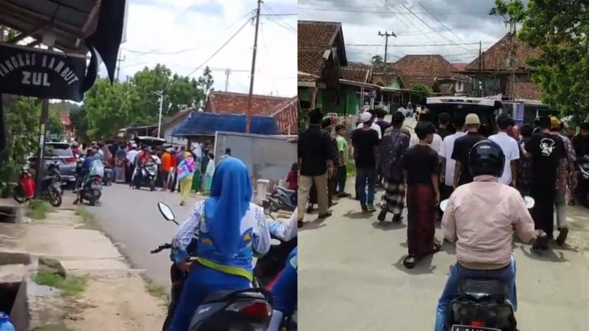Kolase foto saat jenazah Danu Warta Saputra tiba di Pekon Sinar Banten, Talang Padang dan saat akan dimakamkan, Kamis 20 November 2025 | Ist/Media Prioritastv.com.