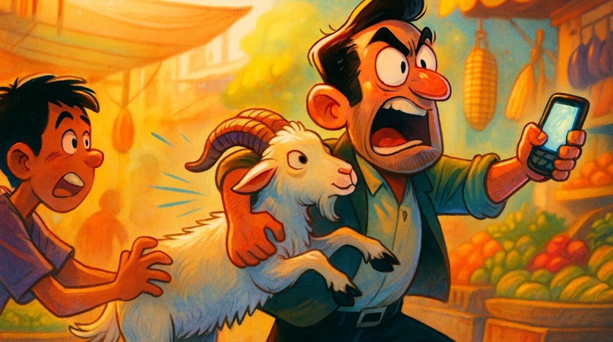 Ilustrasi Pencurian Kambing milik Adik Sendiri di Lampung Tengah.