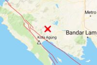 Titik gempa Tanggamus pada Sabtu 29 November 2025 | Dok. BMKG Lampung.