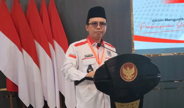 Sampot Dianto, Kakon Suka Bandung, Talang Padang, Tanggamus juga Wakil Ketua I DPD Apdesi Merah Putih Lampung saat pelantikan di Kantor Kemendes Kalibata, Jakarta, Selasa, 25 November 2025 | ist/Media Prioritastv.com.