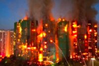 Kebakaran kompleks hunian Wang Fuk Court di distrik Tai Po, Rabu (26/11/2025) | Fitriasari/Kontributor Media Prioritastv.com