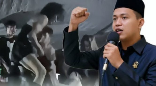Ketua Muda Nahdlatul Ulama (NU) Pesisir Barat, Restu Akbari saat menyampaikan keprihatianannya atas peristiwa di orgen Biha, pada Rabu 25 November 2025, lalu.