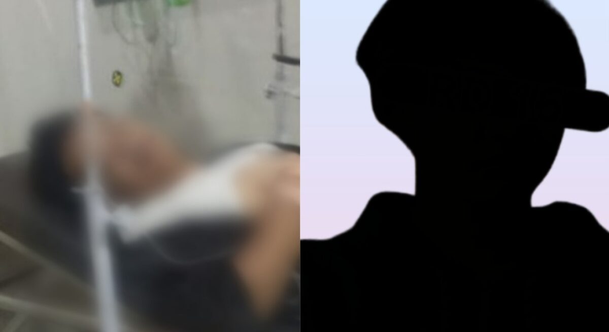 Kolase foto saat korban berada di Puskesmas Way Tenong, Lampung Barat dan siluet tersangka RD yang berhasil ditangkap polisi, Minggu 16 November 2025 | Ist/Media Prioritastv.com.