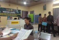 Suasana seleksi Bintara Brimob 2026 di Polres Pringsewu berlangsung disiplin dan transparan.(Prioritastv.com/Istimewa)