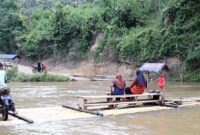 Penyebrangan di Banjarejo salah satu titik jembatan yang diusulan Polres Pringsewu ke Satgasus Jembata.