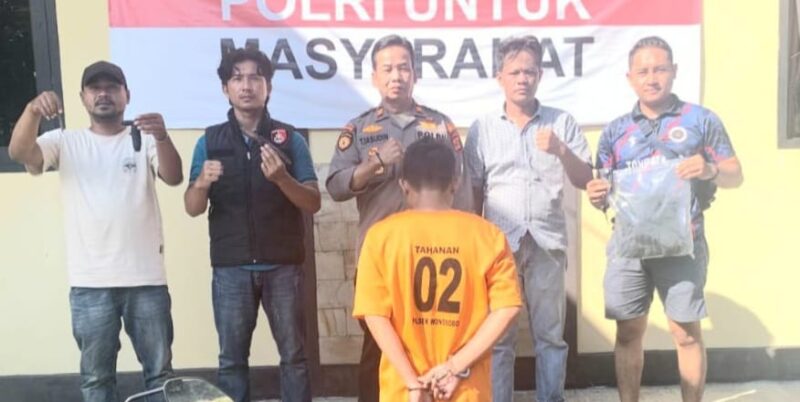 Tersangka SY yang saat ini telah dilimpahkan Polsek Wonosobo ke Kejaksaan Negeri Tanggamus.