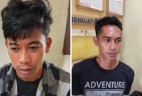 Kolase foto kedua terduga pelaku yang beredar di media sosial disebutkan telah ditangkap Polres Tanggamus, Minggu 14 Desember 2025.