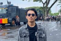 Ketua Umum IKAM Tanggamus Berly Reastama usai melaksanakan aksi di Bandar Lampung | ist/Media Prioritastv.com.