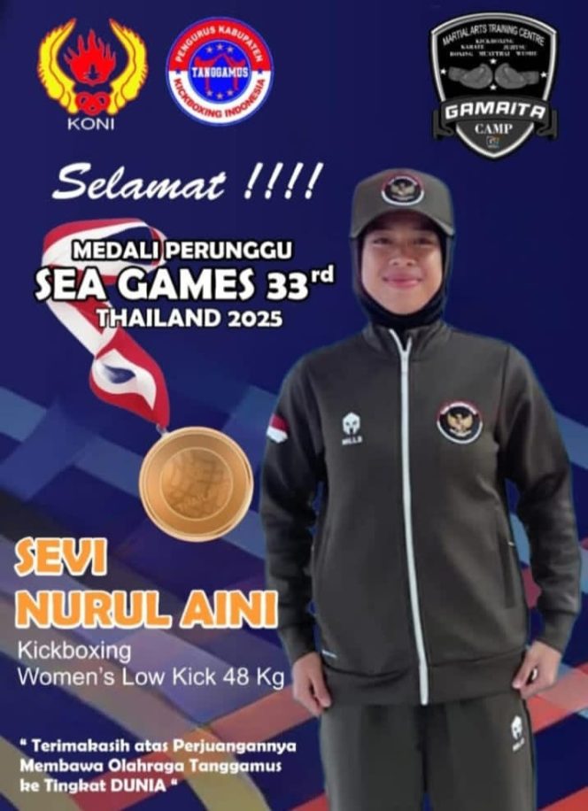 Flyer ucapan kepada Sevi Nurul Aini.