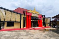 Gedung SPKT Polres Tanggamus tempat pelayanan SKCK.