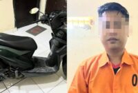 Kolase foto motor hasil begal di Pringsewu yang berhasil disita polisi dan tersangka penadahan Lodia Fitra yang membeli sekaligus akan menjual yang ditangkap Jumat 26 Desember 2025 | Dok. Humas Polres Pringsewu.