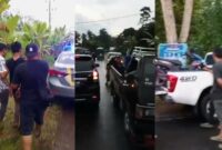Kolase foto saat pelaku berhasil diamankan polisi dan keramaian warga serta barang bukti motor korban, Selasa 30 Desember 2025 | Ist/Media Prioritastv.com.