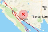 Titik gempa darat Tanggamus, Senin 1 Desember 2025 | Dok. BMKG Lampung.