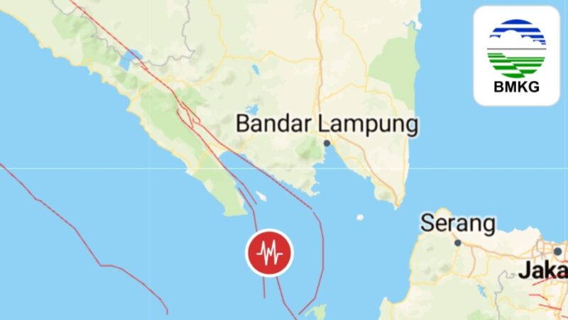 Gempa Tanggamus Lampung, Rabu 3 Desember 2025, malam | Dok. BMKG Lampung.