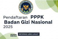 PPPK Badan Gizi Nasional 2025 Dibuka, Sediakan 32.000 Formasi