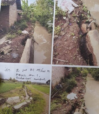 Kondisi Saluran Irigasi Petaninya Sumbersari bantul Metro Selatan