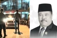 Kolase foto saat kedatangan mobil ambulans membawa jenazah almarhum, Senin 12 Januari 2026, malam dan foto semasa hidup almarhum H. Nursahbana | Herdi/Media Prioritastv.com.