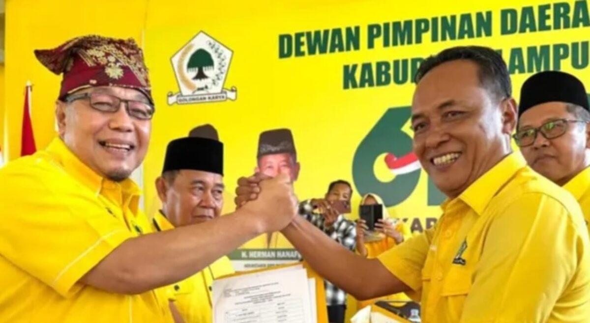 Tony Eka Candra yang juga menjabat sebagai Bendahara DPD Partai Golkar Provinsi Lampung saat memberikan motivasi kader Golkar Lampung Selatan, Senin 12 Januari 2026.