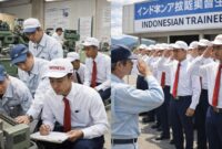 Kolase foto ilustrasi program pemagangan Pemkab Tanggamus dan IM Japan.