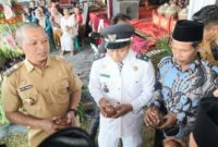 Bupati Pringsewu, Riyanto Pamungkas saat menghadiri peringatan HUT ke 75 Pekon Nusawungu, Banyumas, Selasa 13 Januari 2026 | Dok. Humas Pemkab Pringsewu.