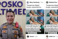 Kolase foto Kasi Humas Polres Tanggamus Iptu Primadona Laila saat menjelaskan terkait postingan hoax soal serangan buaya di Way Rilau, Cukuh Balak, Tanggamus, Rabu 14 Januari 2026 | Dok. Polres Tanggamus.
