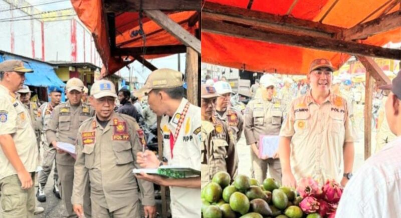 Kolase foto saat Satpol PP Tanggamus melaksanakan penegakan Perda Nomor 8 Tahun 2006 tentang Ketertiban Umum dan Ketentraman Masyarakat, Kamis 15 Januari 2026 | Dok. Satpol PP Tanggamus.