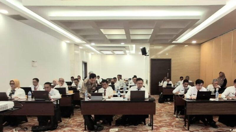 Para peserta Selter JPTP Pemkab Tanggamus saat melaksanakan Ukom di Hotel Horison, Kamis 15 Januari 2026 | Dok. BKPSDM Tanggamus.