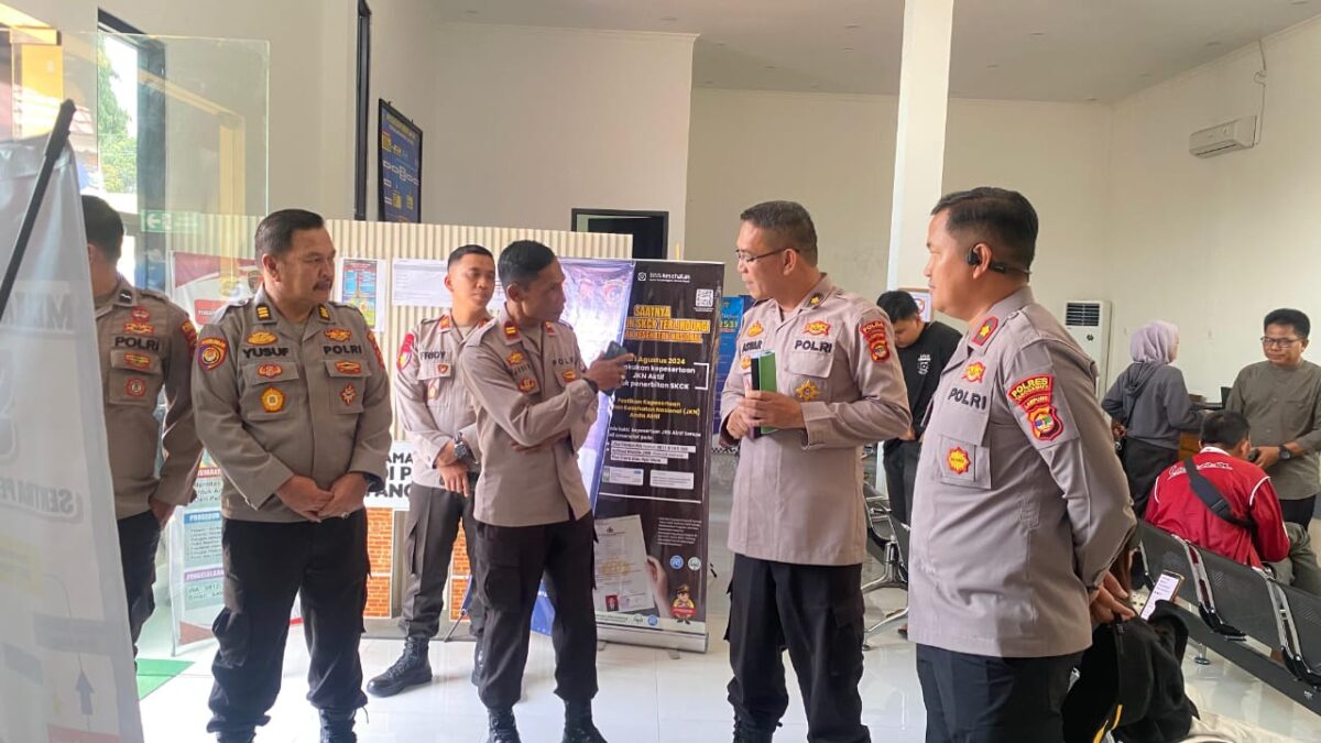 Pemeriksaan fasilitas SPKT Polres Tanggamus oleh Biro Rena Polda Lampung, Senin 19 Januari 2026 | Dok. Humas Polres Tanggamus.