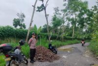 Petugas Polsek Pugung saat melaksanakan patroli di Jalan Tanjung Kemala, Kamis 22 Januari 2026 | Dok. Humas Polres Tanggamus.