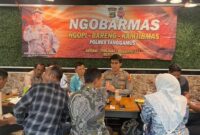 Pelaksanaan Ngobarmas Kapolsek Talang Padang di Kecamatan Gisting bersama Camat dan para kepala pekon, Kamis 22 Januari 2026 | Dok. Humas Polres Tanggamus.