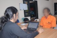 Terangka saat dimintai keterangan usai ditangkap di kediaman warga di Kabupaten Pesawaran, Jumat 23 Januari 2026 | Dok. Humas Polres Pringsewu.