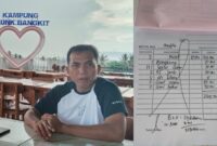 Owner Saung Bangkit Sandri saat memberikan keterangan kepada Media Prioritastv.com, Jumat 23 Januari 2025 dan nota pembayaran konsumen yang komplain di media sosial | Sumentri/Media Prioritastv.com.
