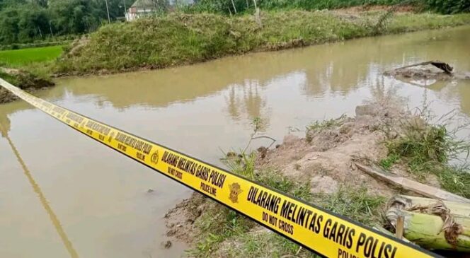 Lokasi tenggelamnya dua bocah di bekas galian pasir di Kampung Sendang Agung, Lampung Tengah, Senin 26 Januari 2026.