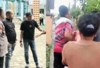 Kolase foto saat polisi berada di RSUD Batin Mangunang, Kota Agung dan saat warga mengevakuasi korban di gang jalan rumah Way Taman, Kuripan, Jumat 30 Januari 2026 | ist/Media Prioritastv.com.