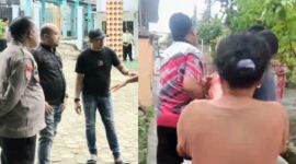 Kolase foto saat polisi berada di RSUD Batin Mangunang, Kota Agung dan saat warga mengevakuasi korban di gang jalan rumah Way Taman, Kuripan, Jumat 30 Januari 2026 | ist/Media Prioritastv.com.