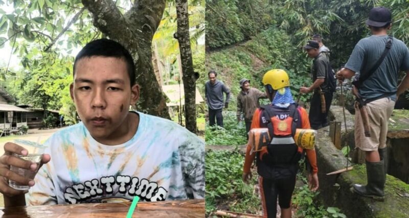 Kolase foto remaja hilang bernama Ibu Wafit Alfarobi warga Pekon Gunung Megang, Pulau Panggung, Tanggamus dan saat Basarnas bersama pihak keluarga saat melakukan penyisiran guna menemukan korban, Jumat 30 Januari 2026 | Dok. Basarnas Lampung.