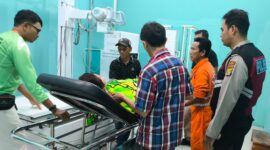 Kondisi korban saat mendapatkan perawatan perdana di RSUD Batin Mangunang Kota Agung, Tanggamus, Jumat 30 Januari 2026 | Dok. Polek Kota Agung.