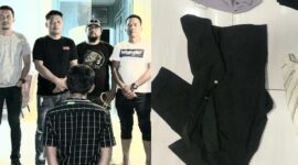 Kolase foto saat tersangka diamankan Polres Tanggamus dan barang bukti yang dirilis polisi, Jumat 30 Januari 2026 | Dok. Humas Polres Tanggamus.